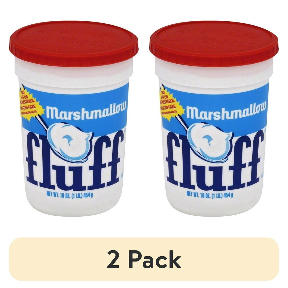NEW Marshmallow Fluff spread Gluten Free Fat Free 16 oz Tub 2 Pack FREE SHIPPING