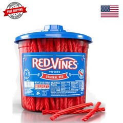 Licorice Candy Red Flavor Soft Chewy Candy Twists, Red Licorice 3.5 Lb Jar
