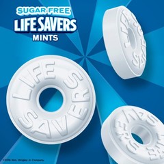 LIFE SAVERS Breath Mints Sugar Free Pep O Mint Hard Candy Bag Pack of 12