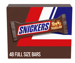 Snickers Full Size Chocolate Candy Bars 48ct 1.86oz