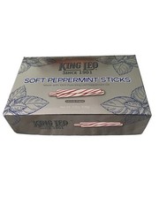 King Leo Soft Peppermint Sticks (11.5 oz Box) 15.494 cm, White,Red,Silve