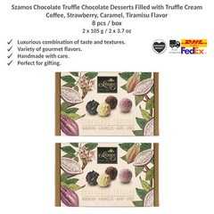 Szamos Truffle Chocolate Desserts Assortment Filled with Truffle Cream, 105g x 2