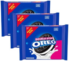 Double Stuf Chocolate Sandwich Cookies, Party Size 24.95 oz – Pack of 3 Treats