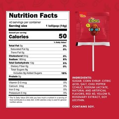 Vero Elotes Paletas Sabor Fresa Con Chile Mexican 40 Count (Pack of 1), Clear