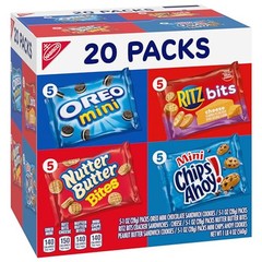 Nabisco Classic Snack Mix Variety Pack 20 Mini Packs OREO Chips Ahoy RITZ