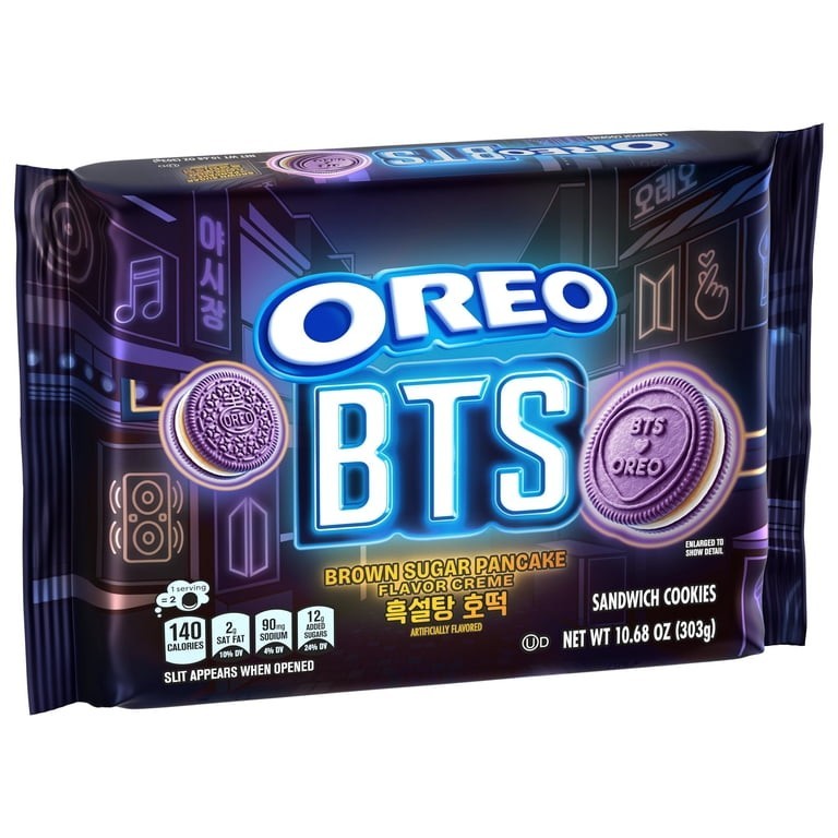 Oreo BTS Brown Sugar Pancake Sandwich Cookies Limited Edition, 10.68 oz