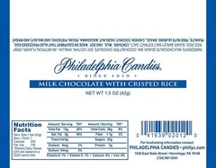Philadelphia Candies Milk Chocolate with Crisped Rice Bar 1.5 Ounce, Set of 30