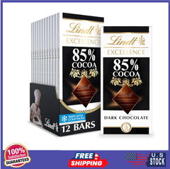 EXCELLENCE 85% Cocoa Dark Chocolate Bar, Dark Chocolate Candy, 3.5 Oz. (12 Pack)