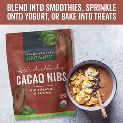 Organic Cacao Nibs, Unsweetened, 1 LB (454 g), Keto Friendly, Vegan, Non-GMO,…