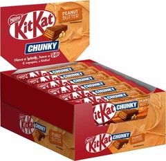 KitKat Chunky Peanut Butter Milk Chocolate Wafer Bars 42g Crispy Candy Snack