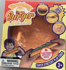 Stretcheez Burger A sticky, stretchy burger themed toy Pretend Food & Toppings