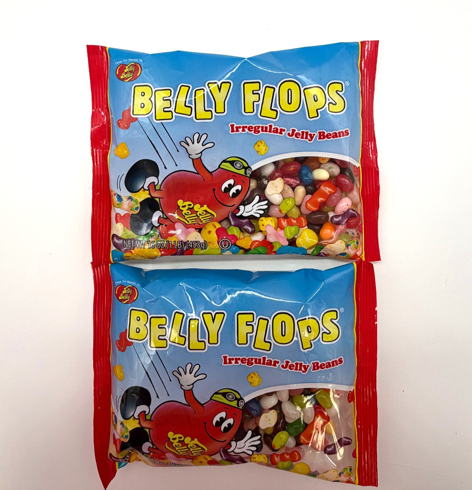 JELLY BELLY IRREGULAR BELLY FLOPS Set of 2 Bags 16 fl oz each
