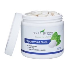Evergreen Sweets Peppermint Gum 100 count 3 Pack Jar