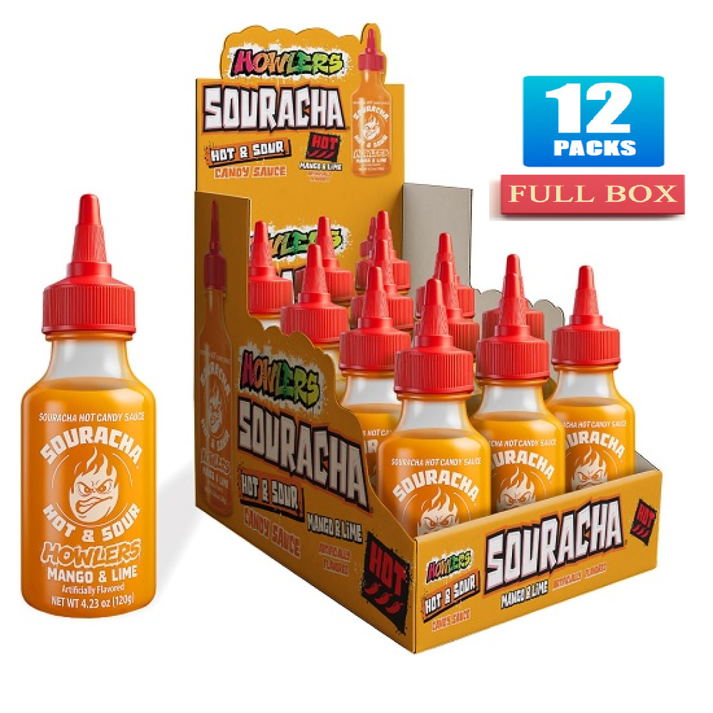 12x Bottles Howlers New Souracha Hot & Sour Candy Sauce – 4.23oz Each