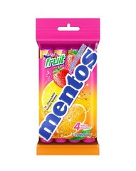 4 X Mentos Chewy Mint Candy Fruit 4 Rolls of 37g in Each Pack -Free Shipping