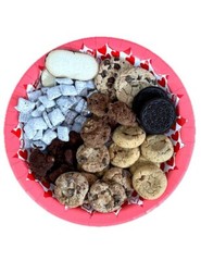 Valentines Day Chocolate Gift Basket filled with assorted chocolates, cookies, s