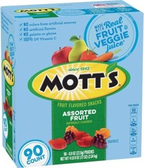 Mott’s Medleys Fruit Snacks, 0.8 Oz Pouch, 90 Pouches Per Box