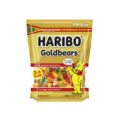 HARIBO Goldbears Original Assorted Fruit Gummy Bears, 3lb Bag.