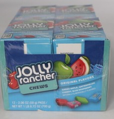 Jolly Rancher Chews Candy Original Fruit Flavors Chewy Bulk 12 Count Boxes