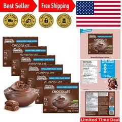 Low-Calorie Delicious Chocolate Instant Pudding – Sugar-Free 6-Pack, 1.7 Oz Each