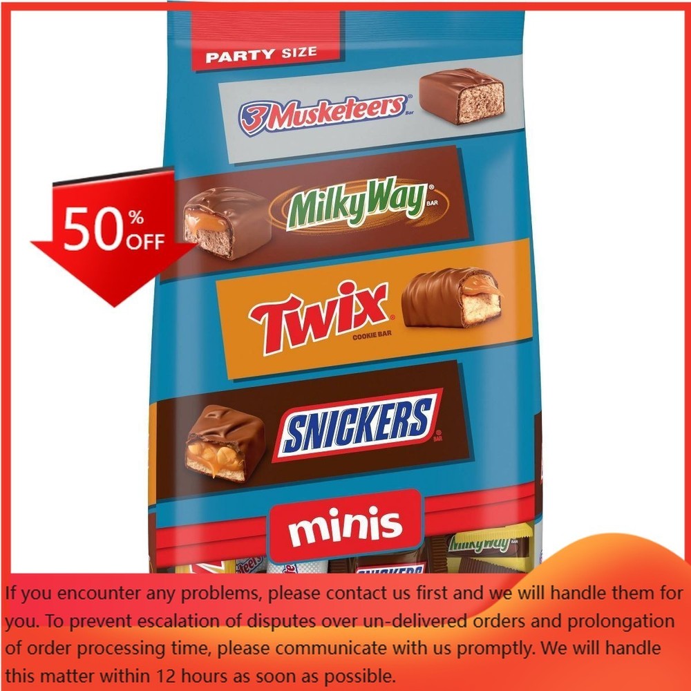 Snickers, Twix, Milky Way, & 3 Musketeers Minis Candy Bars – 19.49oz Bulk Bag