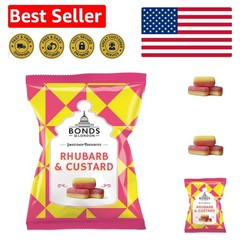 Indulge in 130g of British Rhubarb & Custard Hard Candy – Timeless Treat