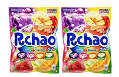 2 Bag Uha Mikakuto Japan Puchao 4 Fruit Mix Grape Melon Strawberry Mango Chewy