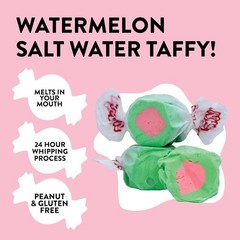 Taffy Town Salt Water Taffy, Watermelon, Soft & Chewy, Bulk Set (4 Pound Bag)