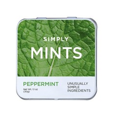 SIMPLY MINTS Natural Peppermint Breath Mints, 6 Pack 180 Pieces, Made With Re…