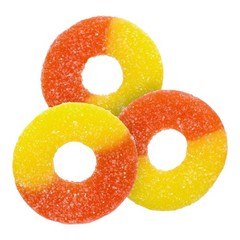 Kervan Peach Rings 4.5 POUND Bulk Classic Peach Flavored Gummies FREE SHIPPING
