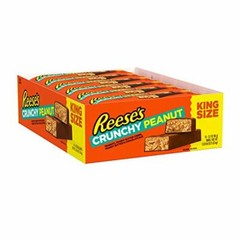 REESE’S Crunchy Peanut King Size Bar, 3.2 oz. (Pack of 18)