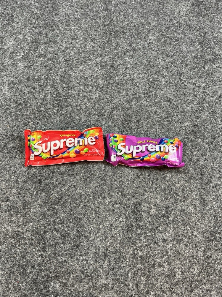 Two Packs of Supreme Skittles Original and Wild Berry Limited Edition FW21 New