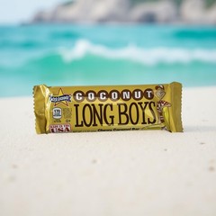 Coconut Long Boys Nostalgic New Orleans Chewy Candy Full Size Candy Bars, 4 Tota