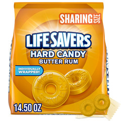 Life Savers Butter Rum Hard Candy Wrapped, Sharing Size – FREE SHIPPING