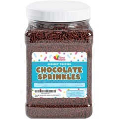 Chocolate Jimmies Sprinkles – 2.2 lb Resealable Container