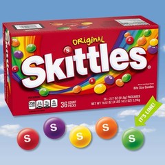 SKITTLES Original Chewy Candy, Full Size 2.17 Ounce (Pack of 36), Multi