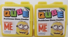 MINIONS CUBE plastic Surprise egg/ cube with toy and candy -2 PACK-FREE SHIPPING
