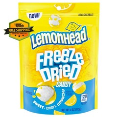 Lemonhead Freeze-Dried Candy – Lemon Flavored, 4 oz Reclosable Bag-free shipping