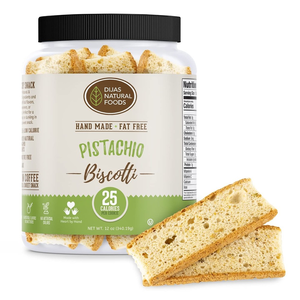 DIJAS Natural Foods, Individually Wrapped Fat Free Biscotti Cookies, All Natu…