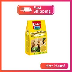 A. Loacker USA Quadratini Lemon Wafer Cookies, 4.41 oz