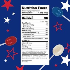 Patriotic Candy Lollipops, Independence Day, July 4th Suckers, 2-Pound Pack