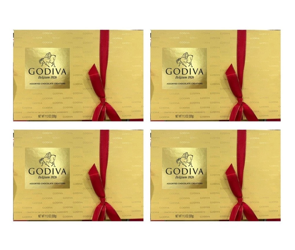 Godiva Goldmark Premium Assortment 27 ChocolateCreations Gift Box 11.3 Oz 4-PACK