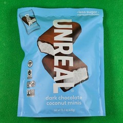 Unreal Dark Chocolate Coconut Minis Vegan Gluten Free, 15.3 oz (435g) EXP 01/27