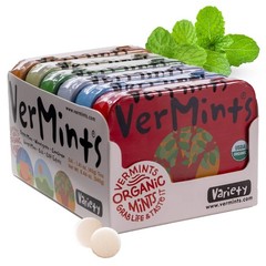 VerMints Organic Breath Mints – 1.41 Ounce (Pack of 6), Multicolor