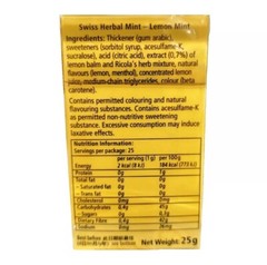 5 Packets of RICOLA Fresh Pearls Lemon Mint Chewy Refreshment 25g