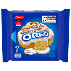 Oreo Cinnamon Bun Sandwich Cookies 261g Sweet Biscuit Snack Treat