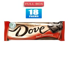 DOVE Dark Chocolate Candy Bars 1.44 oz Full Box 18 Packs Silky Smooth