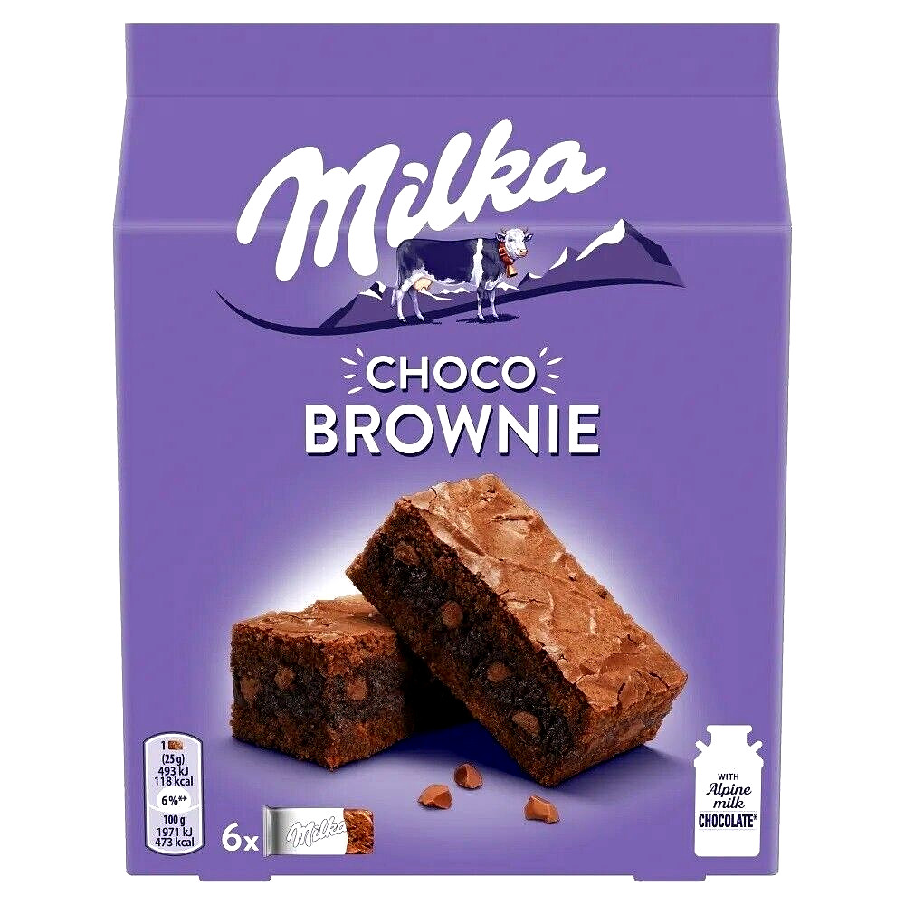 6x25G MILKA CHOCO BROWNIE – CHOCOLATE CAKE BARS COOKIE DELICIOUS 150G (5.3oz.)