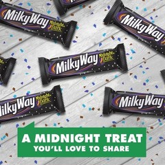 Dark Chocolate Candy Bars, Midnight Dark, Full Size, 1.76 oz Pack of 24 Choco…
