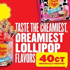 Chupa Chups Cremosa Lollipop Assortment, 2 Ice Cream 40 Count (Pack of 1)